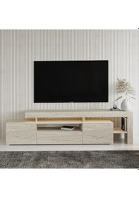 Resim T0014 Led Işıklı Tv Sehpası - Traverten Traverten 