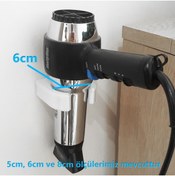 Resim KİOfisi 6 Cm Saç Kurutma Makine Askısı, Farklı Çaplarda Saç Kurutma Makinesi Tutacağı 