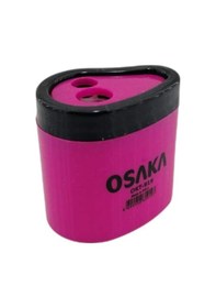 Resim Osaka Pembe Çift Hazneli Damla Şekilli Kalemtraş 