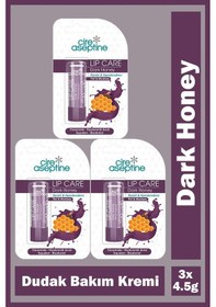 Resim Cire Aseptine Lip Care Dark Honey Renkli Dudak Bakım Kremi 4,5 Gr 3 Adet 