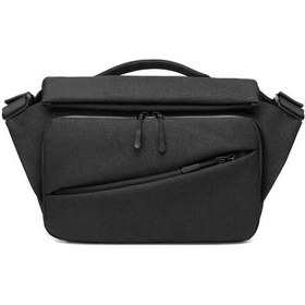 Resim Vkemall Ozuko Erkek Çapraz Çanta Usb Şarjlı Su Geçirmez Oxford Kumaş Anti-hırsızlık Çantası Sırt Çantası Siyah Siyah 