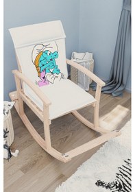 Resim Mobildecoaş Mobildeco Pinokyo Ahşap Çocuk Sallanan Sandalye Koltuğu Sarılan Ş 