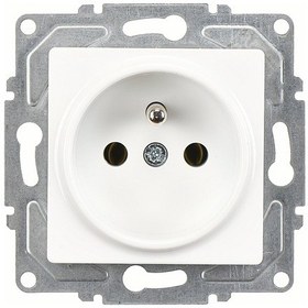 Resim Günsan Elektrik Eqona UPS Priz, Beyaz, Mekanizma 