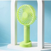 Resim Mini Usb Şarj Edilebilir El Tipi Vantilatör Taşınabilir Vantilatör Yeşil, 