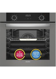 Resim Simfer 10 Fonksiyon Airfry Gri 3'lü Ankastre Set (8217 Fırın + 3538 Ocak + 8740 Davlumbaz) 