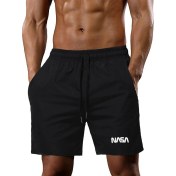 Resim DAXİS Sportwear Company Nasa Baskılı Erkek Siyah Şort 