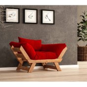 Resim Woodesk Adalar Masif Tik-Kırmızı Renk Berjer CPT8155-140 