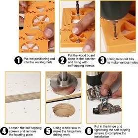 Resim Stellar Delme Kılavuzu Konum Belirleme Takımı 35MM Ayarlanabilir Menteşe Deliği Menteşe Delme (Yurt Dışından) 