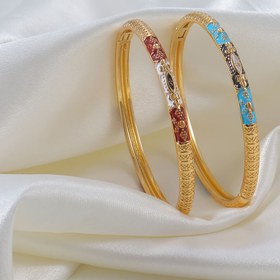 Resim 1 Çift Bohem Tarzı 18K Altın Kaplama Bakır Bilezik Bilezikler - Günlük Giyim, Partiler ve Mardi Gras Kutlamaları İçin Mükemmel, Her Gün Aksesuarı|Bohem Aksesuarı|Detaylı El Sanatlığı 