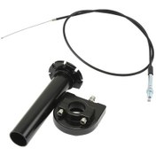 Resim Cloudstore Siyah Set 22mm 7/8" Dirt Pit Motosiklet Alüminyum Gaz Kolü Kablo İle 
