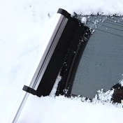 Resim Eşya Dünyası 1 adet Çok Fonksiyonlu Taşınabilir Kar Küreği, Teleskopik Buz Kazıyıcı 