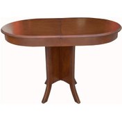 Resim Evimeaksesuar Oval Ortadan Ayaklı Açılır Masa 75X108 Cm Tamamı Ahşap 