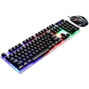 Resim Novahub Jms 2400 Dpı Renkli Arka Işık Kablolu Mekanik Klavye Mouse Seti - Siyah Optik 