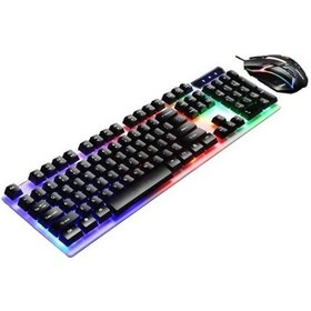 Resim Novahub Jms 2400 Dpı Renkli Arka Işık Kablolu Mekanik Klavye Mouse Seti - Siyah Optik 