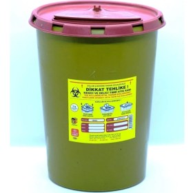 Resim 5 Adet 2 Lt Mini Kesici ve Delici Tıbbi Enfekte Atık Kutusu, Sarı Renk 