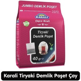 Resim Karali Tiryaki Jumbo Demlik Poşet Siyah Çay 25 40 Gr 