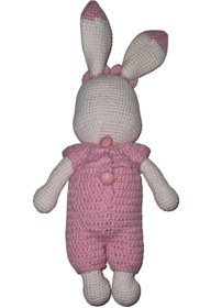 Resim Wanderlust Sevimli Oyun Arkadaşı Tavşan %100 Doğal Organik El Yapımı Amigurumi Bebek 25cm 1adet 