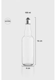 Resim Renga Shaky 100 Ml Metal Kapaklı Cam Tuzluk-karabiberlik 121005 Gümüş 