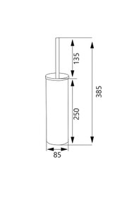 Resim Soho Otel Serisi New Yuvarlak Klozet Fırçası İnox 