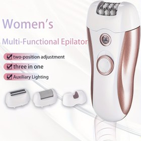 Resim 4-in-1 Kadın Tüy Alma ve Tıraş Elektrikli Tıraş Makinesi, Epilatör, Tüy Alma Cihazı, Peeling Cihazı, Kadın İntim Bölge Vücut Tüyleri Koltuk Altı Tıraş Makinesi, Ayak Temizleyici, İki Hız Ayarlı Çok Fonksiyonlu Tıraş Makinesi, Aydınlatmalı USB Şarj, Uzun Pil Ömrü, IPX6 Sınıf Tam Vücut Yıkama 