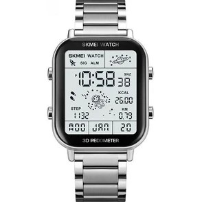 Caven Denton Erkekler Paslanmaz Çelik Çok Fonksiyonlu Pedometre Kalori Kilometre Ikili Zaman Siyah Altın Spor Su Geçirmez Dijital Saat Casıo Seıko (Yurt Dışından)