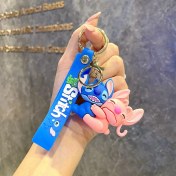 Resim OEMG Yeni Çizgi Film Animasyon Stitch Serisi Yumuşak Kauçuk Anahtarlık Bebek Çantası Kolye Anahtarlık Küçük Hediye (Yurt Dışından) 