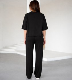 Resim moda paketi KADIN 2Lİ MODAL KUMAŞ BİYELİ EŞOFMAN TAKIM 