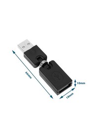 Resim Usb M To Usb F Köşe Aparatı Hdx1357 Saga Ve Sola Eğilir 1 Adet 