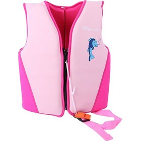 Resim Mufunye Neopren Çocuk Can Yeleği: Havuz, Göl Ve Deniz İçin Konforlu Ve Güvenli Yüzme Yardımcısı - Ayarlanabilir Bacak Kayışı Ve Düdük Dahil Pembe 