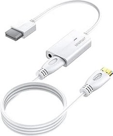 Resim AUTOUTLET Wii - HDMI Adaptörü, Wii HDMI Adaptörü Wii Hdmi 1080P/720P Full HD Dönüştürücü, 3.5mm Video Ses Çıkış Jakı ve Nintendo Wii, Wii U, TV Monitörü Beamer TV için 1.8M HDMI Kablosu 