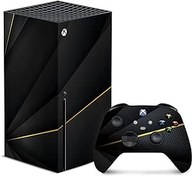 Resim TACKY DESIGN Xbox Serisi ile Uyumlu Sonsuz Uzay Kaplama x Fütüristik Konsol ve İki Kumanda Kaplaması, Xbox x Çıkartma Premium Vinil 3M Çıkartma Tam sargı, Xbox Kapak 