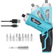 Resim Zuomee 3.6V USB Şarjlı Kablosuz Tornavida Seti Ayarlanabilir Manyetik Uçlu (Yurt Dışından) 