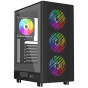 Resim PowerBoost A600B 600W 80+ ATX USB 3.0 Rainbow Fanlı Mesh Siyah Gaming Kasa 