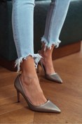 Resim Brenda Platin Mat Sivri Burun Kadın Stiletto 