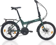 Resim BIANCHI ADHOC KATLANIR BİSİKLET 380H MD 20 JANT 21 VİTES TOURNEY GREEN CELESTE GLOSSY 