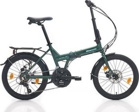 Resim BIANCHI ADHOC KATLANIR BİSİKLET 380H MD 20 JANT 21 VİTES TOURNEY GREEN CELESTE GLOSSY 