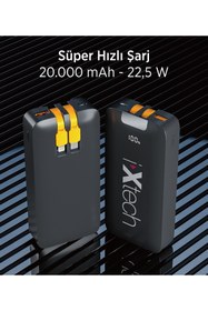 Resim İXtech 20.000 Mah Powerbank 22.5W Siyah IX-PB023 