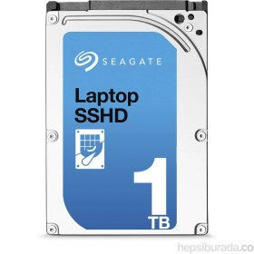 Resim Seagate Laptop SSHD 1TB 2.5" 5400RPM + 8GB Hybrid SSD Sata 3.0 64Mb Notebook Disk (ST1000LM014) 