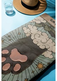 Resim Dijital Baskı Plaj Deniz Havlusu Pati Desenli Peştamal Hvl0077 Renkli 