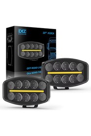 Resim ASTRA LED 10'' Beyaz Turuncu LED Spot Projektör + Drl Tır Kamyon Off Road 12-24VOLT Çalışma Lambası 