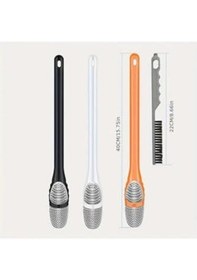 Resim Silikon Tuvalet Klozet Detay Temizleme Ve İnce Detay Fırçası 2'li Set Siyah 