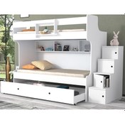 Resim Napoli Yavrulu Seyyar Merdivenli Ranza Beyaz M1 90 X 190 Cm 