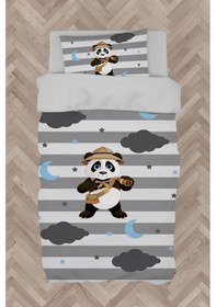 Resim Mekta Home Bebek Ve Çocuk Odası İzci Panda Desenli Nevresim Takımı 