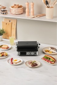 Resim Karaca Compact Steel Sear And Grill Inox 2008 Izgara Ve Tost Makinesi 