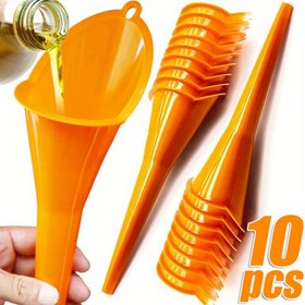 Resim Araba Uzun Saplı Eğme Tankı Benzin Yağı Yakıt Dolum Araçları Sıçramaya Karşı Plastik Yağ Eğme Motosiklet Yakıt Dolum Araçları Otomobil Aksesuarları - Renk Rastgele 