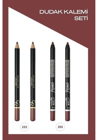 Resim Emily Long Lasting No:203 X2 Ve Lipliner No:223 X2 Dudak Kalemi Seti 