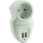 Resim 16A-3500W Çift Usbli Tekli Akim Korumali Priz (79 x 155 Mm) 