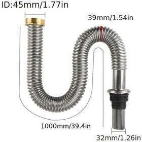 Resim Willowhaven 304 Paslanmaz Çelik Esnek U Şekilli Lavabo Bataryası Dayanıklı 100 Cm 