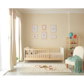 Resim Suny - Mdf Başlıklı Yuvarlak Çıtalı Karyola 
