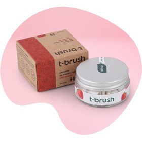 Resim T-Brush Çilek Aromalı Florürsüz Çocuklara Özel Diş Macunu 90 Tablet 